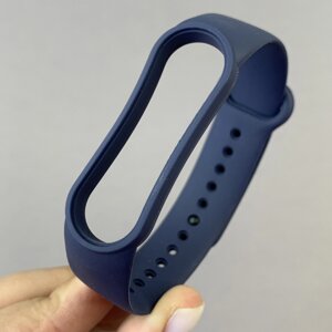 Ремінець для Xiaomi Mi Band 4 силіконовий кольоровий ремінець для фітнес браслета мі бенд 4 темно синій BND