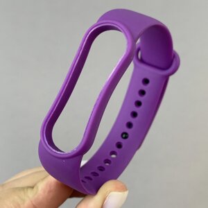 Ремінець для Xiaomi Mi Band 5 силіконовий ремінець для фітнес браслета сяомі мі банд 5 фіолетовий bnd