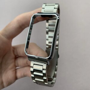 Ремінець для Xiaomi Mi Band 7 Pro металевий браслет для смарт годинника сяомі ми бенд 7 про сталевий stl