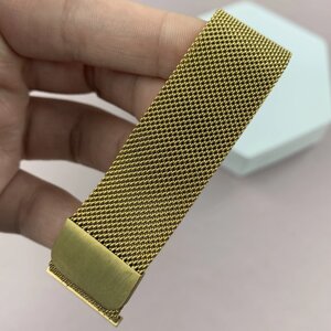 Ремінець металевий 20 мм для Xiaomi Amazfit Bip міланська петля для амазфіт віп золотий o7g