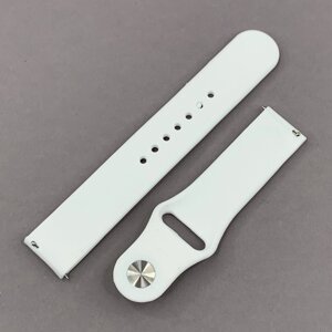 Ремінець силіконовий 20 мм для Xiaomi / Samsung / Huawei ремінець для смарт годинника білий wtc