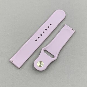 Ремінець силіконовий 20 мм для Xiaomi / Samsung / Huawei ремінець для смарт годинника світло-бузковий wtc