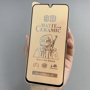 Захисна плівка Samsung Galaxy A34 5G матова керамічна плівка на телефон самсунг а34 5г чорна crm