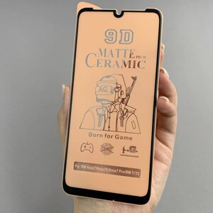 Захисна плівка для Xiaomi Redmi Note 7 матова керамічна плівка на телефон сяомі редмі нот 7 чорна crm