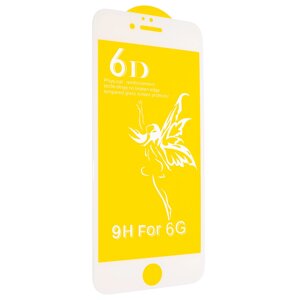 Захисне скло для Apple iPhone 6 6s 6D HQ на весь екран скло на телефон айфон 6 6с біле V7G