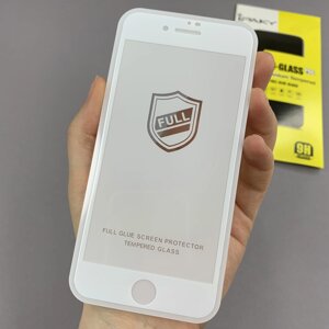 Захисне скло для Apple iPhone 7 скло iPaky з білою рамкою на телефон айфон 7 біле k0j