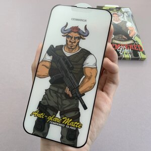 Захисне скло для iPhone 13 Pro Max OX Warrior матове повноекранне скло на айфон 13 про макс чорне