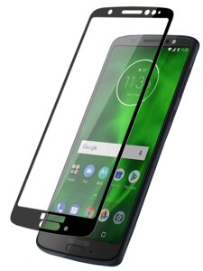 Захисне скло для Motorola G6 Play на екран 5д HQ скло на телефон моторола г6 плей чорне HQG