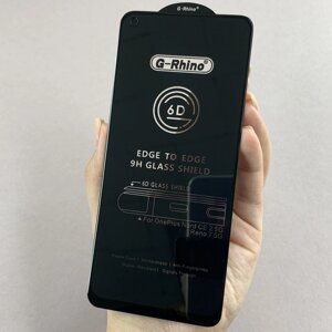 Захисне скло для OnePlus Nord CE 2 5G G-Rhino скло на екран телефону ванплас норд се 2 5г чорне