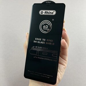 Захисне скло для Realme C51 G-Rhino скло на екран на телефон реалмі с51 чорне