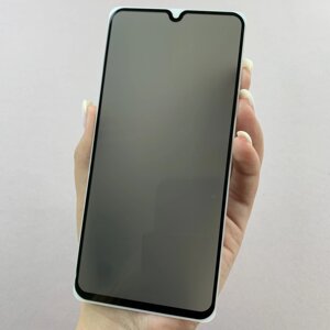 Захисне скло для Samsung Galaxy A10 приватне антишпигун скло на телефон самсунг а10 чорне prv