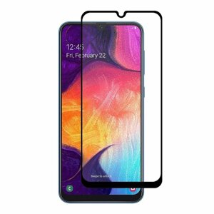 Захисне скло для Samsung Galaxy A50 на екран 5д HQ захисне скло на телефон самсунг а50 чорне HQG