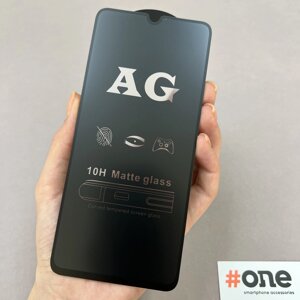 Захисне скло для Samsung Galaxy A70 матове без відбитків скло на телефон самсунг а70 чорне mtt