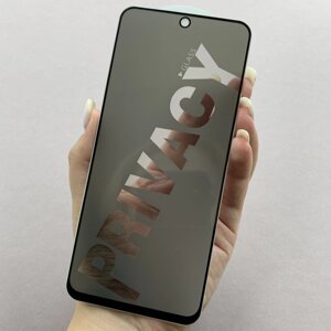 Захисне скло для Xiaomi Redmi 10 приватне антишпигун скло антистатик на сяомі редмі 10 чорне p0n