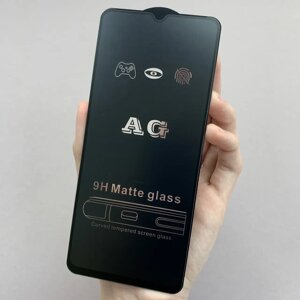 Захисне скло для Xiaomi Redmi 11A матове без відбитків скло на телефон сяомі редмі 11а чорне mtt