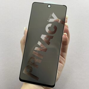 Захисне скло для Xiaomi Redmi 12 приватне антишпигун скло антистатик на сяомі редмі 12 чорне p0n