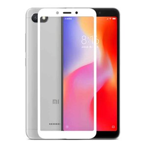 Захисне скло для Xiaomi Redmi 6 6A на екран 5д HQ захисне скло на телефон сяомі редмі 6 6а біле HQG