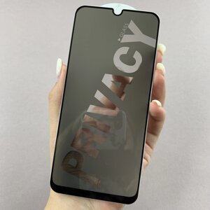 Захисне скло для Xiaomi Redmi 7 приватне антишпигун скло на сяомі редмі 7 чорне p0n