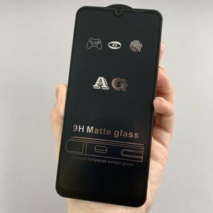 Захисне скло для Xiaomi Redmi Note 7 матове без відбитків скло на сяомі редмі нот 7 чорне mtt