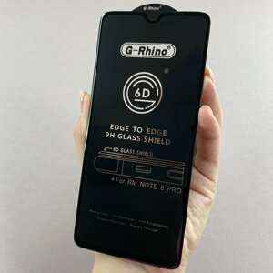 Захисне скло для Xiaomi Redmi Note 8 Pro G-Rhino скло на екран на телефон сяомі редмі нот 8 про чорне