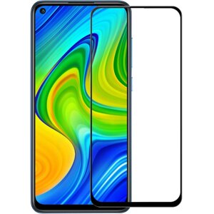 Захисне скло для Xiaomi Redmi Note 9 на весь екран 5д скло на телефон сяомі редмі нот 9 чорне NFD