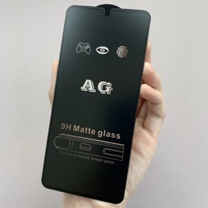 Захисне скло для Xiaomi Redmi Note 9s матове без відбитків скло на сяомі редмі нот 9с чорне mtt