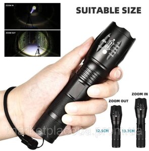 Ліхтарик в руку на акумуляторі металевий shenyu x6-200w usb