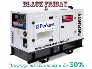 Генератор безшумний дизельний 22кВА/18кВт Genmac Infinity G20PS Perkins 404A-22G1