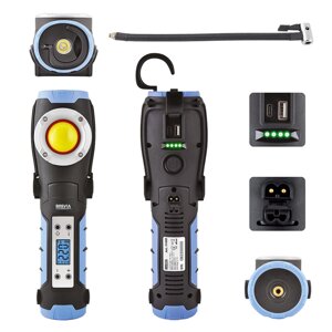 Інспекційна лампа Brevia LED 18 W 1800 lm + компресор 100 W 7800 mAh type-C