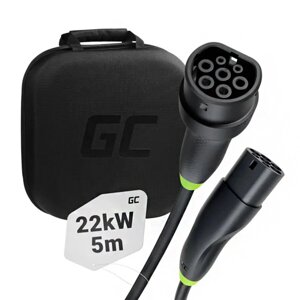 Зарядний кабель для електромобілів Green Cell Snap Type 2 22кВт 5м