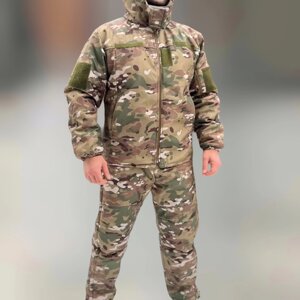 Зимовий костюм тактичний Softshell з мембраною на -20, Мультикам, розмір L, зимовий костюм для військових софтшел