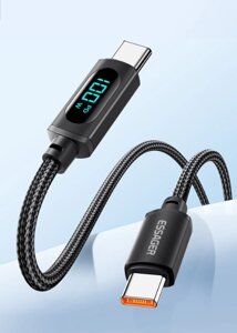 Кабель для швидкого заряджання Essager USB — Type C 100W з дисплеєм 2 м