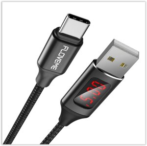 Кабель Floveme Flory з дисплеєм для телефону micro-USB 1 м 5V / 2.1A