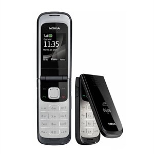 Кнопковий мобільний телефон розкладачка чорна 2720 Fold GSM 2G з 2 екранами 860 мА·год великі кнопки