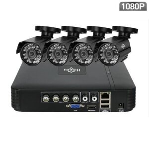 Комплект відеоспостереження Hiseeu 4ch AHD-2MP 1080P Outdoor