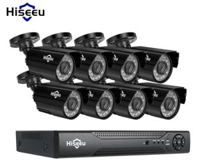 Комплект відеоспостереження Hiseeu 8ch AHD-2MP 1080P Outdoor