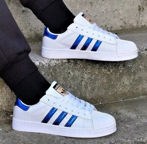 Кросівки Adidas Superstar Білі Адідас Суперстарш Шкіряні (розміри: 36,37,38,39,40) Відео Огляд