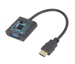 Перехідник-конвертер відео HDMI в VGA активний з аудіо (HDMI-VGA-5)