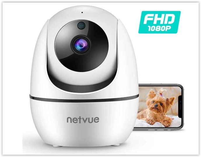 Камера для тварин, і не тільки Netvue 1080P FHD 2,4 ГГц WiFi нічне бачення, хмарне сховище - опис