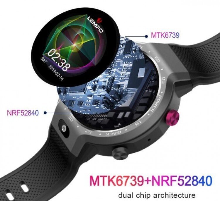 Смарт годинник Lemfo LEM9 black дисплей 1,39 &quot;, Android 7.1, 1 SIM 2G / 3G / 4G, камера 5Mp, GPS, крокомір, пульсометр - характеристики