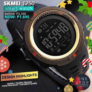 Розумні годинник Skmei Smart 1250 Gold водонепроніцаемиt (5АТМ)