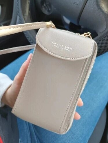 Жіноча сумка — гаманець клатч FOREVER Lovely Сіра з відділенням для телефона