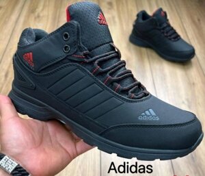 Зимові Кросівки ADIDAS GORE-TEX Чоловічі Чорні з МЕХОМ Черевики Адідас (розміри: 41,42,43,44,45,46) ВідеоОгляд