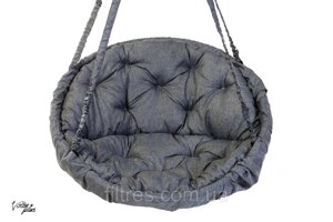 Гойдалка-гамак із круглою подушкою Графіт 120 кг