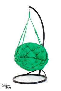 Підвісне Крісло гойдалка-гамак з круглої подушкою Kospa Зелений (150 кг)
