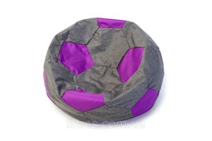 Крісло м'яч сіро-фіолетове 60*60 см
