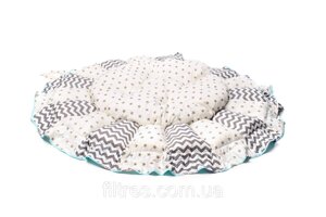 Манеж-килимок для новонароджених Бірюзовий з Ведмедиками 90*45 см