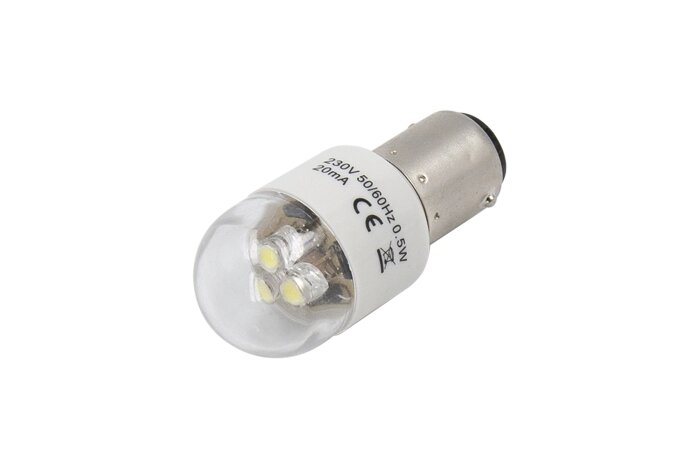 Лампочка для швейної машини BA15D, LED, 0.5 Вт, 22*52 мм від компанії Запчастини РК побут - фото 1