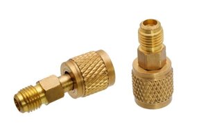 Перехідник для заправки фреону R410, 1/4" + 5/16" SAE