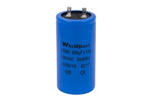 Конденсатор CD60 350 мкФ, 330 В, Whicepart (пусковий, клеми)
